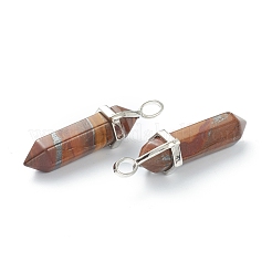 Natural Tiger Iron Pointed Pendants&nbsp;G-M378-01P-A30