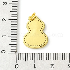 Rack Plating Brass Micro Pave Clear Cubic Zirconia Pendants&nbsp;KK-G501-14G-01
