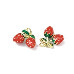 Brass Enamel Pendants&nbsp;KK-H072-18G-14