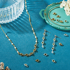 12Pcs 2 Colors Brass Pave Cubic Zirconia Heart Links Connector Charms&nbsp;KK-TA0003-48F