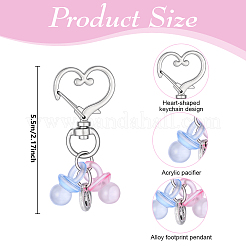 12Pcs Alloy & Acrylic Pendant Decorations&nbsp;HJEW-DR00332