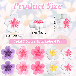 20Pcs 5 Colors Silicone Beads&nbsp;SIL-PA0001-43