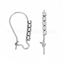304 Stainless Steel Hoop Earrings Findings Kidney Ear Wires&nbsp;LS-STAS-N092-138B-01