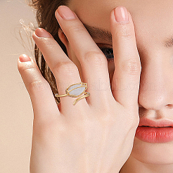 1Pc Brass Cuff Rings&nbsp;RJEW-LP0005-11