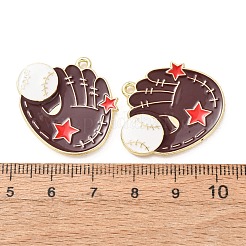 Baseball Alloy Enamel Pendants&nbsp;AL-CBA2679-07D-G02