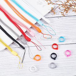16 Sets 8 Colors Portable Electronic Cigarette Anti-Lost Necklace Lanyard&nbsp;AJEW-GF0006-18