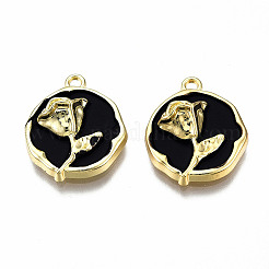Rack Plating Alloy Enamel Pendants&nbsp;LS-ENAM-N060-18-02LG