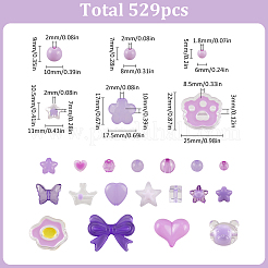 Opaque & Transparent Acrylic Beads Kits&nbsp;MACR-SP0001-48C