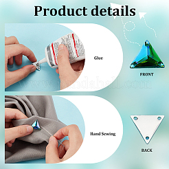 160Pcs 8 Style Green Series Sew on Rhinestone&nbsp;RESI-PH0002-04A