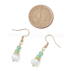 Round Natural Malaysia Jade & Cat Eye Beaded Necklace & Bracelet & Dangle Earring Sets&nbsp;SJEW-JS01334
