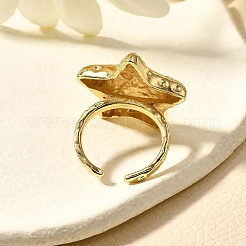 Brass Cuff Rings for Women&nbsp;RJEW-Q008-07C-G
