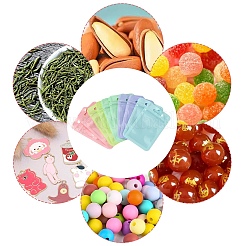 50Pcs 5 Colors Rectangle Plastic Yin-Yang Resealable Packaging Bags&nbsp;ABAG-YW0001-06