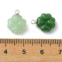 3Pcs 3 Colors Imitation Jade Glass Pendants&nbsp;PALLOY-JF05402-02