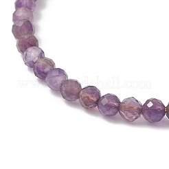 Natural Amethyst Beaded Cuff Bangles&nbsp;BJEW-JB13326-02