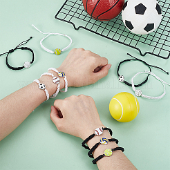 10Pcs 10 Styles Alloy Sport Ball Link Bracelets&nbsp;BJEW-GA0001-21