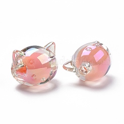UV Plating Rainbow Iridescent Acrylic Beads&nbsp;OACR-H015-05E