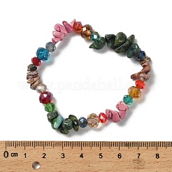 3Pcs Bohemia Style Natural Turquoise & Glass Beaded Stretch Bracelets for Women&nbsp;BJEW-S178-03