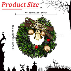 Plastic Mini Christmas Wreath&nbsp;DJEW-WH0042-96
