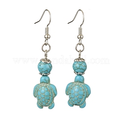 Starfish & Tortoise Synthetic Turquoise Beaded Stretch Bracelets & Dangle Earrings Kits&nbsp;SJEW-JS01311-02