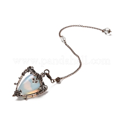 Mixed Gemstone Triangle Dowsing Pendulum Pendants&nbsp;G-G022-01R
