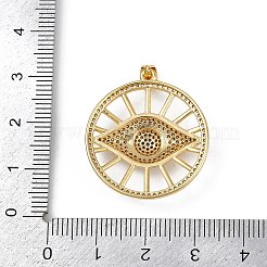 Brass Micro Pave Cubic Zirconia Pendants&nbsp;KK-S528-05G