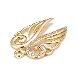 Brass Micro Pave Cubic Zirconia Pendants&nbsp;KK-A161-26G