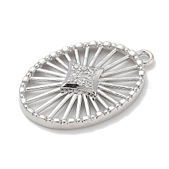 Rack Plating Brass Micro Pave Cubic Zirconia Pendants&nbsp;KK-L224-043P