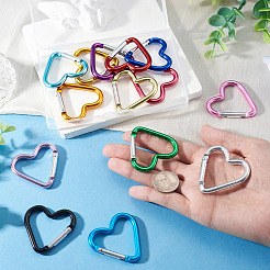 15Pcs 15 Colors Zinc Alloy Screw Locking Carabiner&nbsp;FIND-TA0009-84