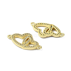 Rack Plating Brass Micro Pave Clear Cubic Zirconia Pendants&nbsp;KK-R157-04G
