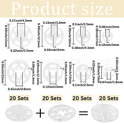 80Sets 4 Styles Resin Snap Buttons&nbsp;FIND-CY0001-44