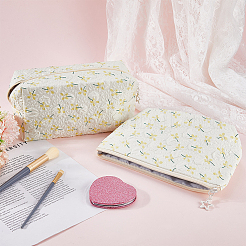 2Pcs 2 Styles Portable Travel Polyester Cosmetic Zipper Storage Clutch Bags&nbsp;ABAG-CY0001-01D