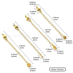 8Pcs 4 Styles 304 Stainless Steel Chain Extender&nbsp;FIND-FS0002-95