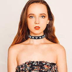3Pcs 3 Styles Punk-style Imitation Leather Chocker Necklaces&nbsp;NJEW-CL0001-25