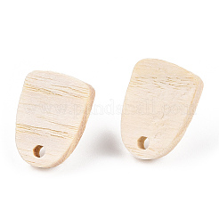 Ash Wood Stud Earring Findings&nbsp;EJEW-N017-011R