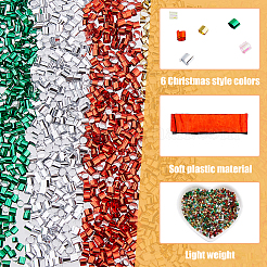 12702Pcs 6 Colors Christmas Theme Plastic Tube Beads&nbsp;FIND-DC0006-28B