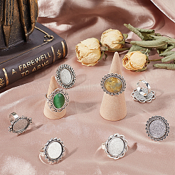 16Pcs 8 Style Adjustable Alloy Finger Rings Components&nbsp;FIND-SC0008-66