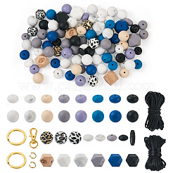 DIY Beaded Keychain Bracelet Making Kit&nbsp;DIY-TA0004-23