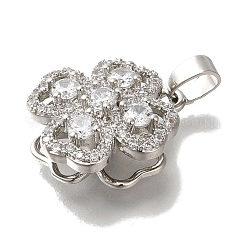 Rack Plating Brass Micro Pave Cubic Zirconia Pendant&nbsp;KK-H485-40P