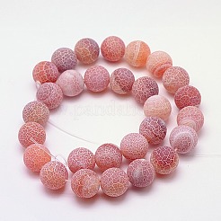 Natural Crackle Agate Beads Strands&nbsp;G-G055-6mm-11