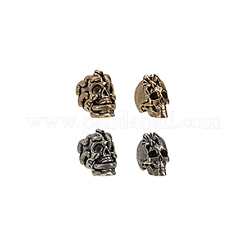4Pcs 4 Styles Outdoor EDC Tool Brass Parachute Rope European Beads&nbsp;FIND-FG0003-73