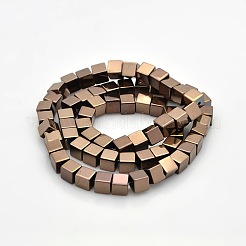 Cube Non-magnetic Synthetic Hematite Beads Strands&nbsp;G-P061-29