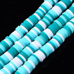Handmade Polymer Clay Beads Strands&nbsp;CLAY-R089-6mm-085