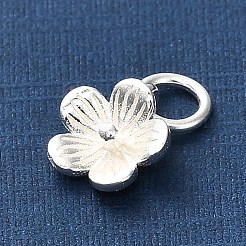 925 Sterling Silver 5-Petal Flower Charms&nbsp;STER-U009-01S-01