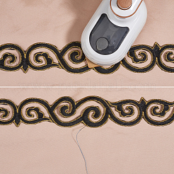 Iron on/Sew on Polyester Embroidery Auspicious Clouds Lace Ribbon&nbsp;OCOR-WH20020-06B