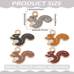 30Pcs 5 Colors Alloy Enamel Pendants&nbsp;ENAM-LP0002-49