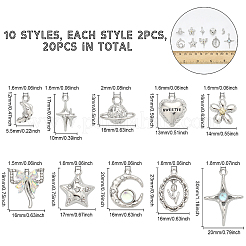 20Pcs 10 Style Alloy Pendants&nbsp;FIND-CA0006-46