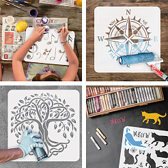Plastic Drawing Painting Stencils Templates&nbsp;DIY-WH0396-0117