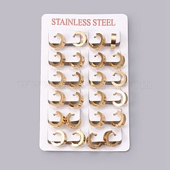 304 Stainless Steel Huggie Hoop Earrings&nbsp;X-EJEW-O087-09A
