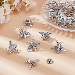 40Pcs Alloy Bees Lapel Pin Backs&nbsp;JEWB-GO0001-21AS