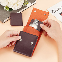 Portable PU Leather Single Watch Pouch Storage Bags&nbsp;ABAG-WH0048-20A